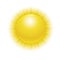 Vector illustration of cool single weather icon - shiny sun