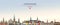 Vector illustration of Copenhagen city skyline on colorful gradient beautiful day sky background