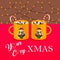 Vector Illustration of Cozy Christmas with Mugs of Hot Chocolate