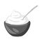 Vector illustration of cream and sour icon. Collection of cream and dairy stock vector illustration.