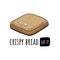 Vector illustration of Crispy bread. Scandinavian motives. Cartoon background.