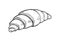 Vector illustration of Croissant