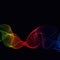 Vector illustration for curl motion design. Colorful energy smoke horizontal layout banner. Cool curl wave header