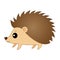 Vector illustration Cute Cartoon hedgehog