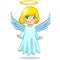 Vector illustration cute Christmas angel character