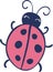 Vector illustration of cute ladybug