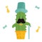 Vector illustration of cute mister cactus