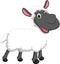 Vector illustration of cute sheep cartoon