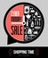 Vector illustration of cyber Monday - the time of the sales