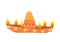 Vector illustration for the day of the dead sombrero with burning candles and skulls