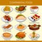 Vector illustration of delicious Continental Food