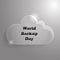 Vector illustration of a design with cloud for World Backup day.