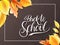 Vector illustration with design template for Back to school event banner with detailed bright autumn leaves and Back to