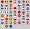 Vector illustration of different countries flags set