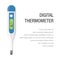 Vector illustration of a digital thermometer. Suitable for health equipment to test patient temperature