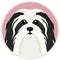 Vector illustration Dog collection Havanese Dog Geometric style Round frame