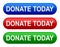 Vector illustration donate today button icons