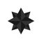 Vector illustration double star flat icon black color