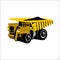 Vector illustration Dump truck with coal