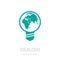 Vector Illustration of Earth Hour. Energy Save Concept, Eco Temp