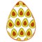 Vector illustration - easter eggs. Made of yellow daffodils, bright spring flowers. Isolated. EPS file For the design of