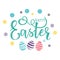 Vector illustration of Easter text