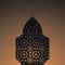 Vector illustration of eastern lanterns.Arab fanous or vintage fanoos, antique glowing lamp with candle or hanging muslim light fo