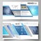 The vector illustration of the editable layout of two covers templates for square design bi fold brochure, magazine