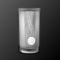 Vector illustration of effervescent tablets, soluble pills falling in a glass with water with fizzy bubbles on