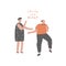 Vector illustration. Elderly people dancing together. Active people despite their age