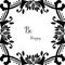 Vector illustration elegant writing be happy for decoration wreath frame