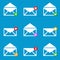 Vector illustration Email mailbox icons set