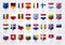 Vector Illustration European Countries Tooltip. Pointer With Flag Of Europe