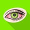 Vector illustration of eye and cataract icon. Graphic of eye and eyesight stock symbol for web.