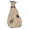 Vector illustration of a fabric bag. Hand drawn antique fabric bag for storing coins