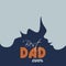 Vector illustration of faces father and son or daughter lettering the Best dad ever