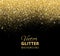 Vector illustration of falling glitter confetti, golden dust.