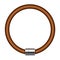 Vector illustration of fashion brown leather male braided bracelet
