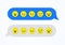 Vector illustration feedback emoticon emoji smiley icon in chat bubbles