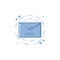 Vector illustration of filled bold outline envelop email icon.