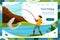Vector illustration - fisherman catching trout