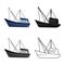 Vector illustration of fishery and trawler icon. Set of fishery and naval stock vector illustration.