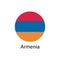 Vector illustration flag of Armenia icon