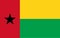Vector illustration flag of Guinea Bissau icon. Rectangle national flag of Guinea Bissau