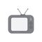 Vector illustration flat classic television, radio icon clip art