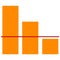 Vector illustration of flat design template Benchmark chart.