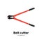 Vector illustration flat icon of a bolt cutter