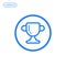 Vector illustration of flat Line icon. Graphic design concept of award cup.