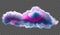 Vector illustration. Fluffy multicolored cloud or haze on a transparent background. Weather phenomenon. Element of your design