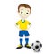 Vector illustration. Footballer.